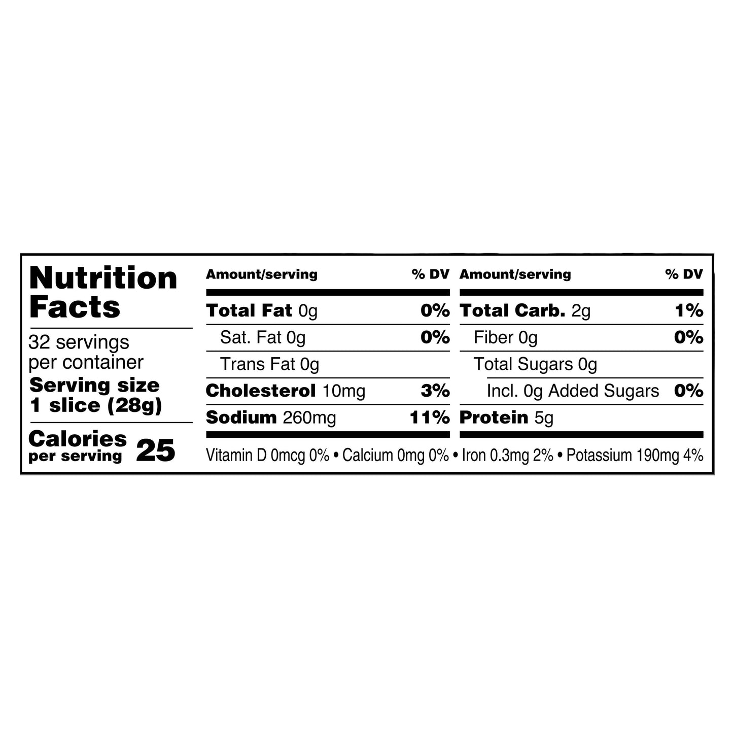 Great Value Fat-Free Smoked Turkey Breast, 32 oz