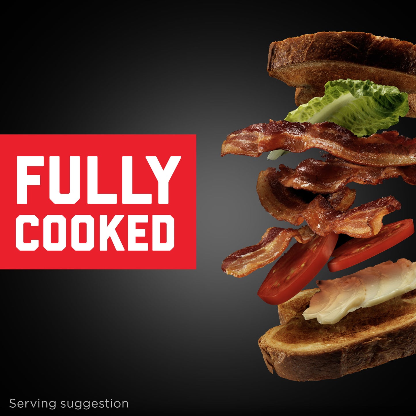 Hormel Black Label, Fully Cooked Pork Bacon, Family Pack, 7.56 oz