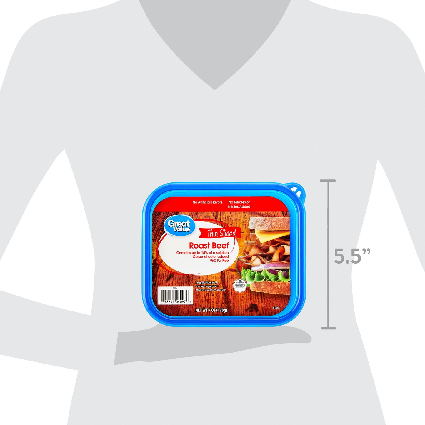 Great Value Roast Beef Lunchmeat, 7 Ounces