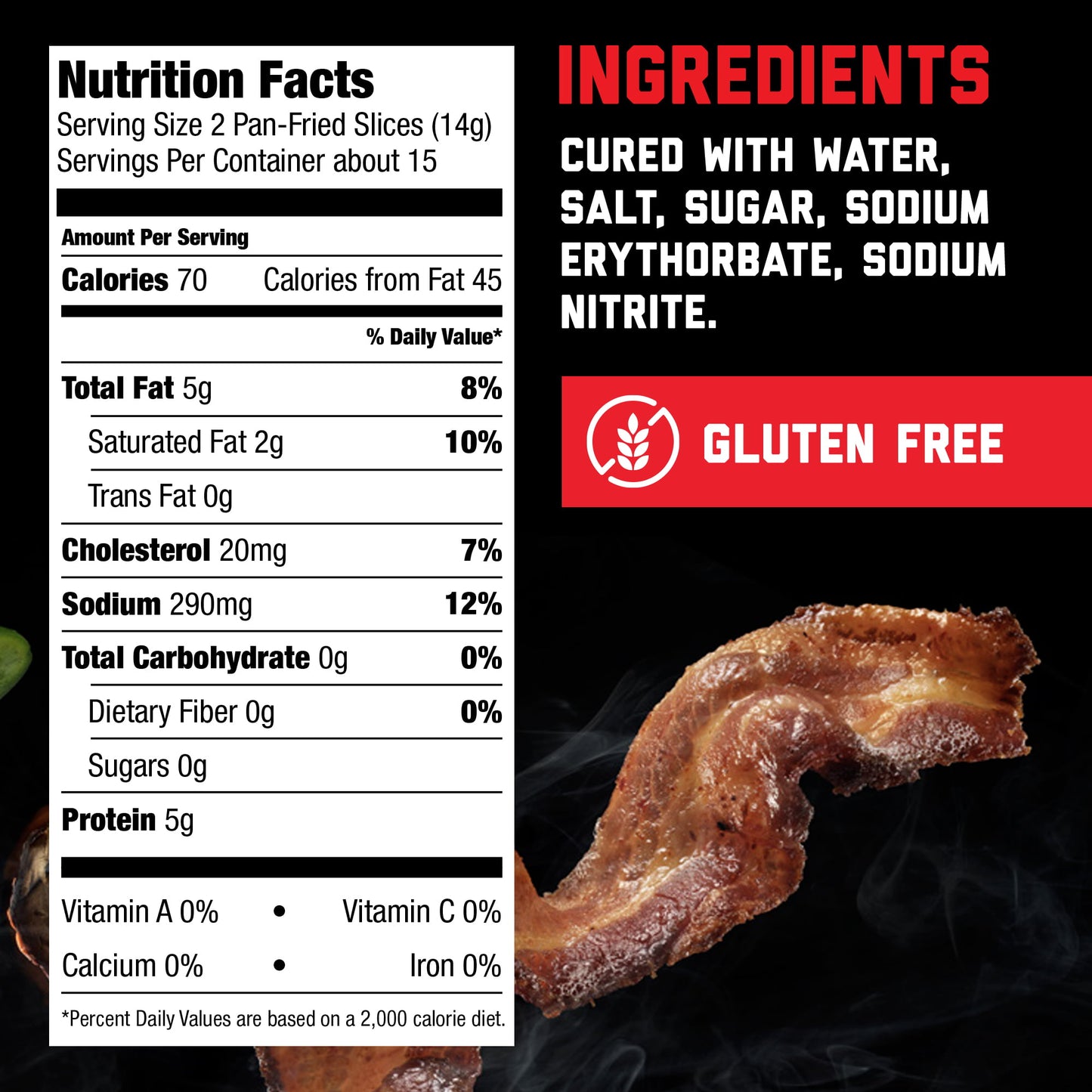 Hormel Black Label, Fully Cooked Pork Bacon, Family Pack, 7.56 oz