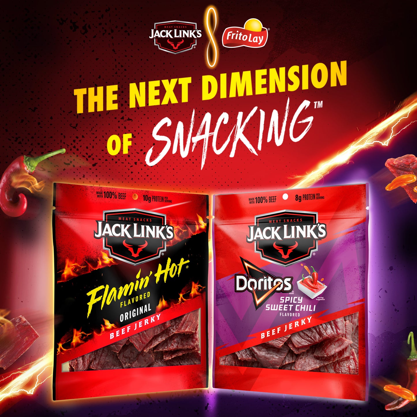 Jack Link’s® Doritos® Spicy Sweet Chili Flavored Beef Jerky, 2.65 oz