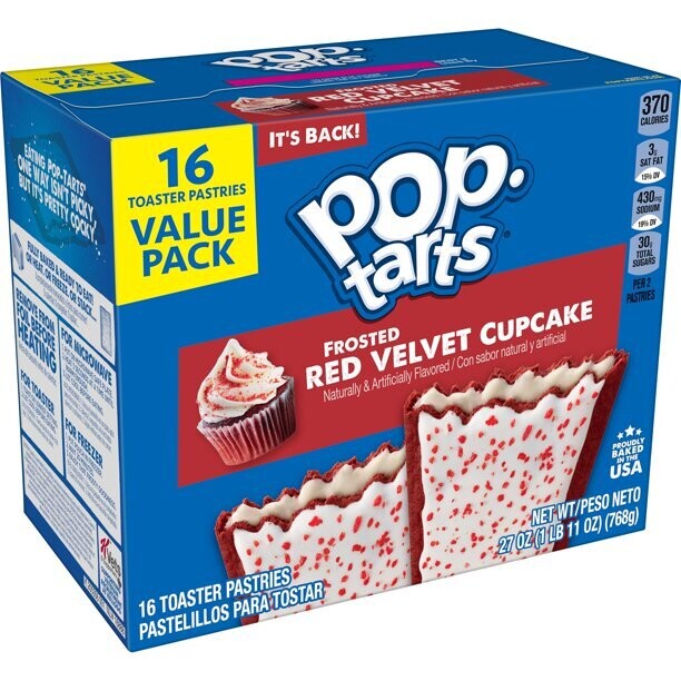 Pop Tarts 16ct Value Pack Frosted Red Velvet Cupcake