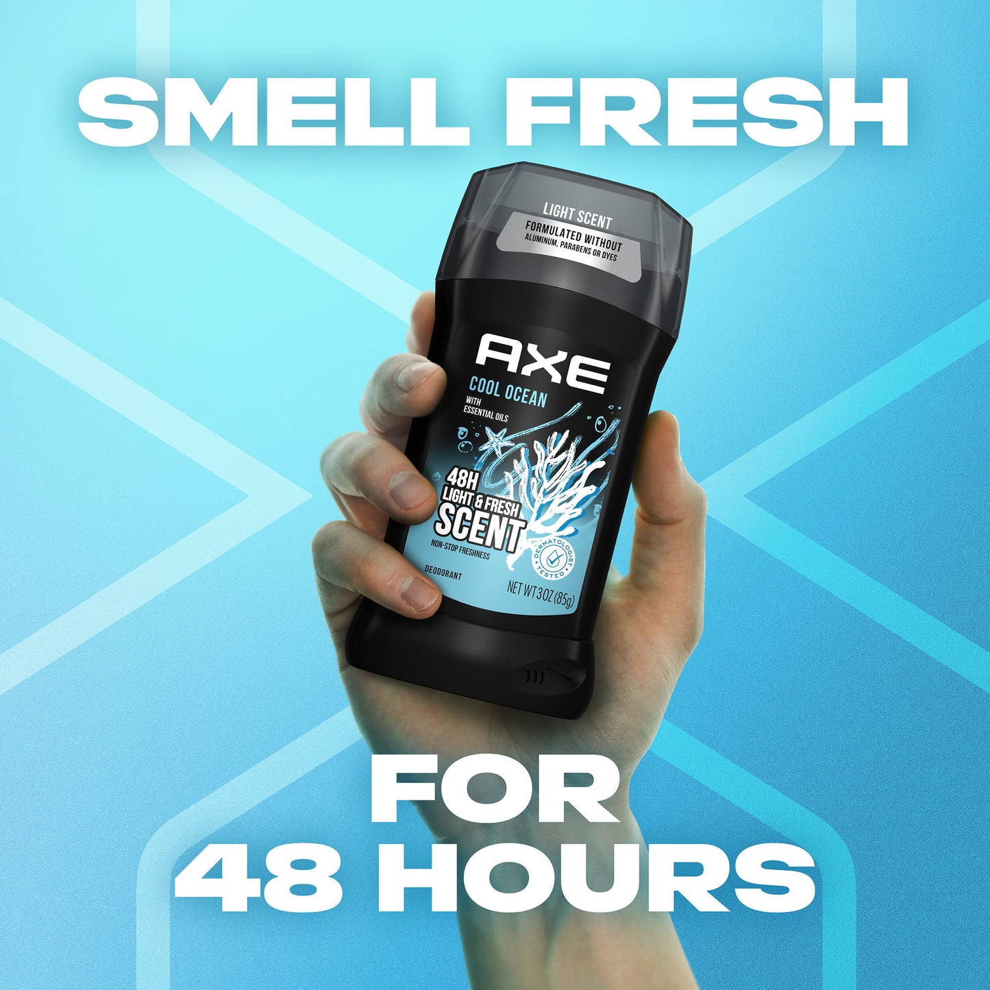 Axe Cool Ocean Light Fresh Scents Deodorant 3 Oz