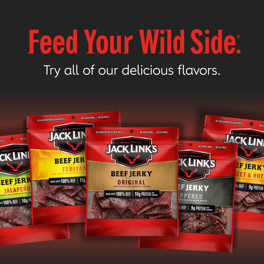 Jack Link’s Original Beef Jerky, 100% Beef, 10g of Protein per Serving, 2.85 oz. Bag