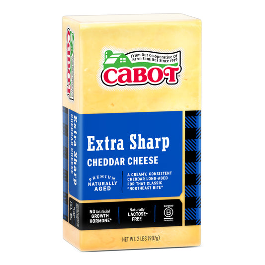 Cabot Extra Sharp Yellow Cheddar Cheese, 2 Lbs