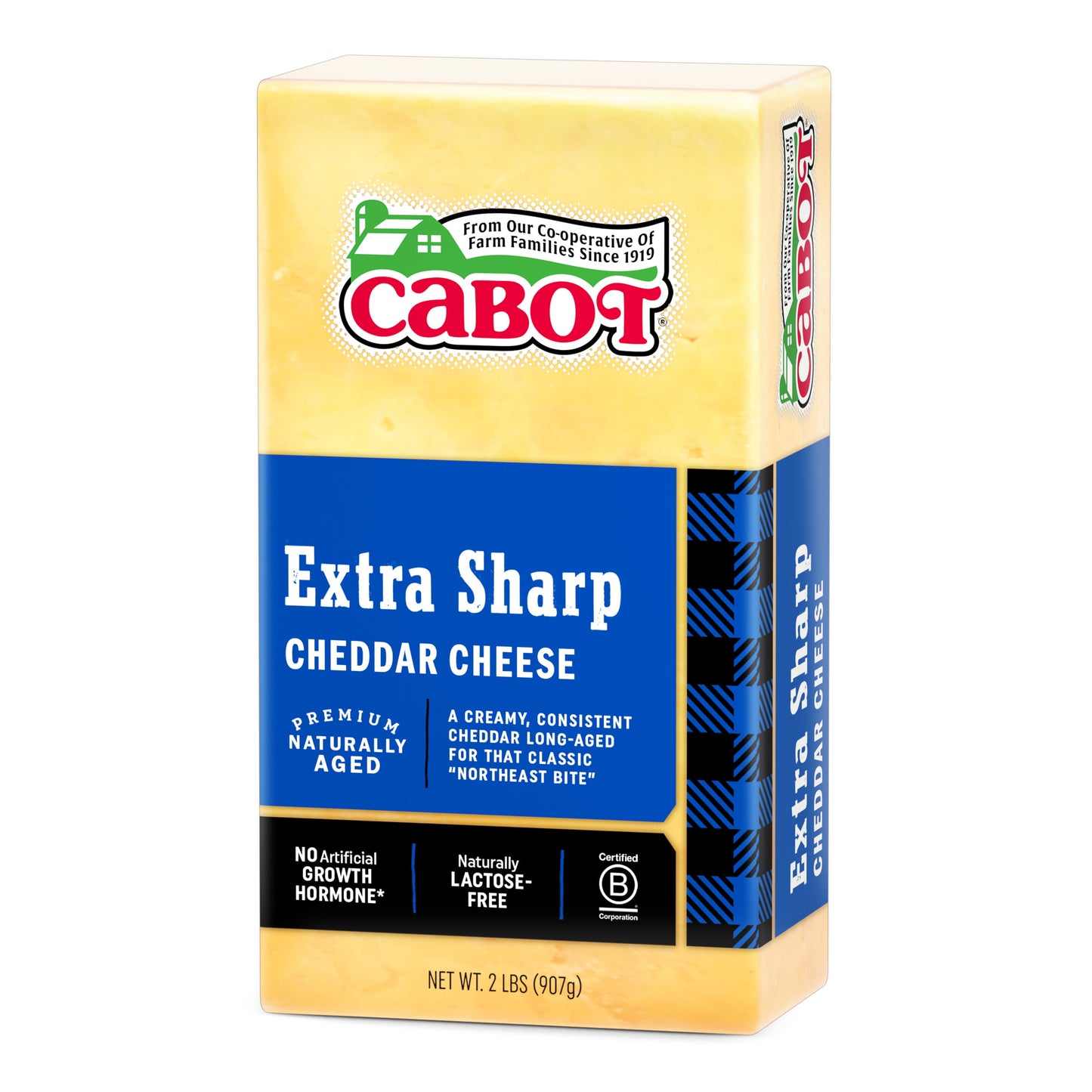 Cabot Extra Sharp Yellow Cheddar Cheese, 2 Lbs