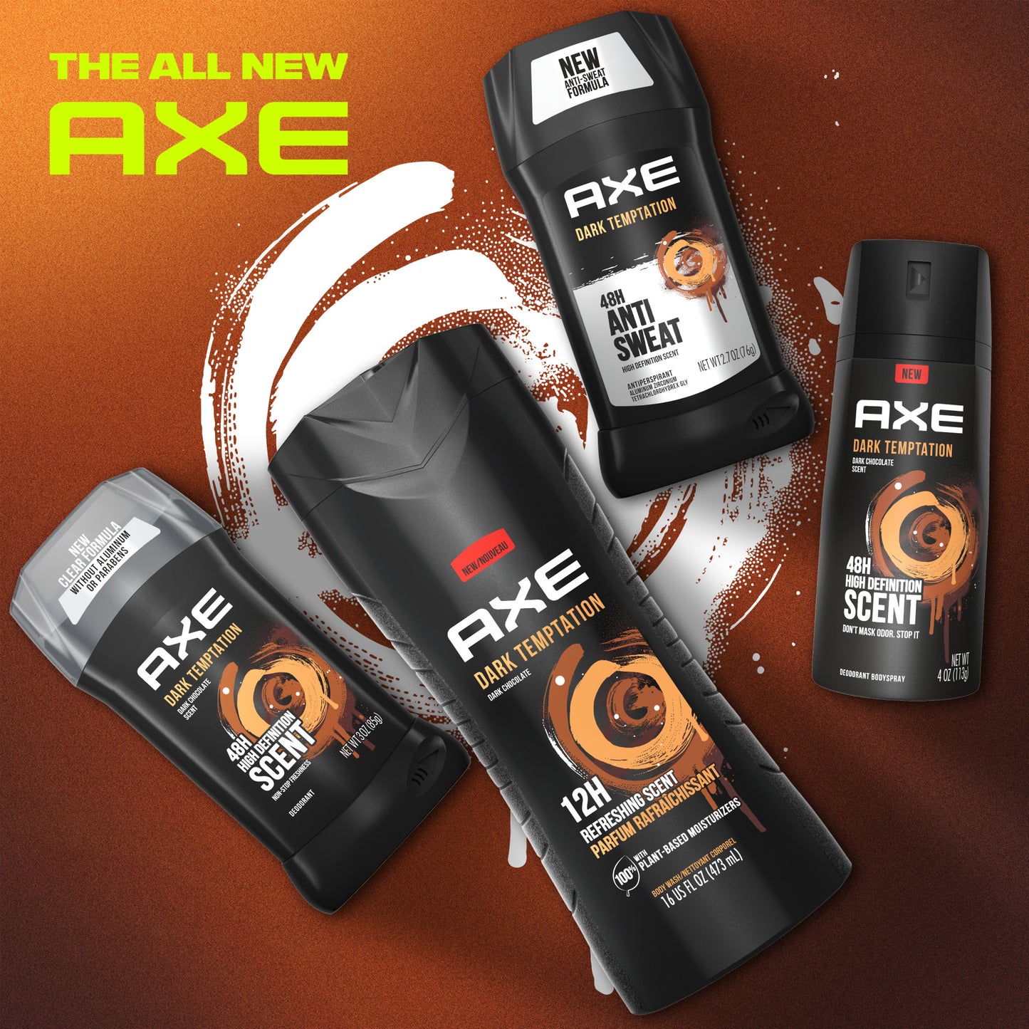 Axe Dark Temptation Deodorant with 48H High Definition Scent 3 oz