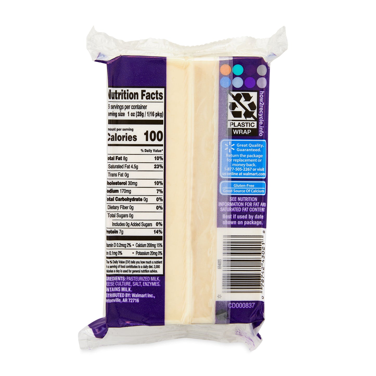 Great Value Monterey Jack Cheese, 16 oz