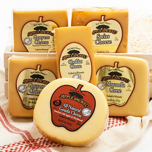 Red Apple Cheese Apple Smoked Natural Gouda, 8 oz Round