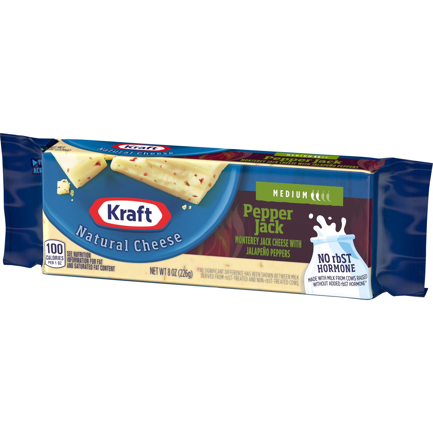 Kraft Pepper Jack Medium Cheese, 8 oz Block