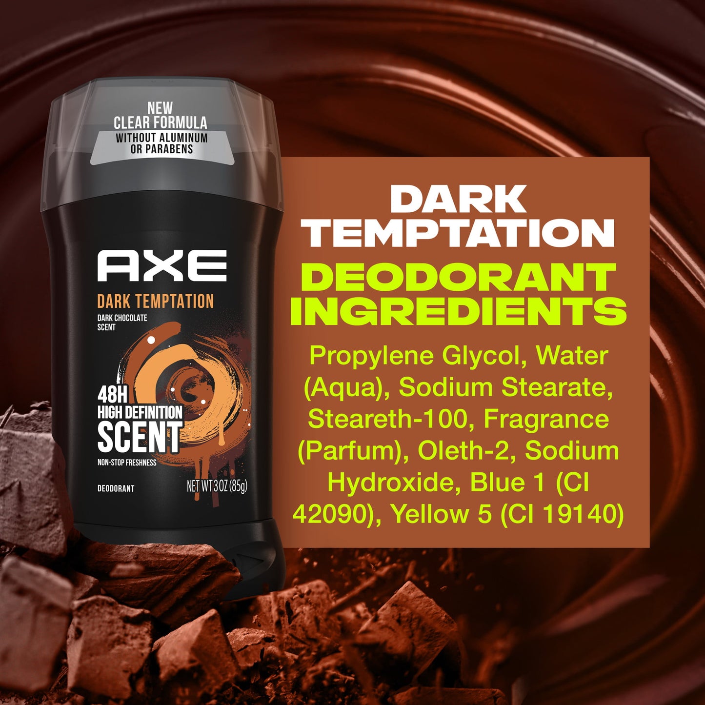 Axe Dark Temptation Deodorant with 48H High Definition Scent 3 oz