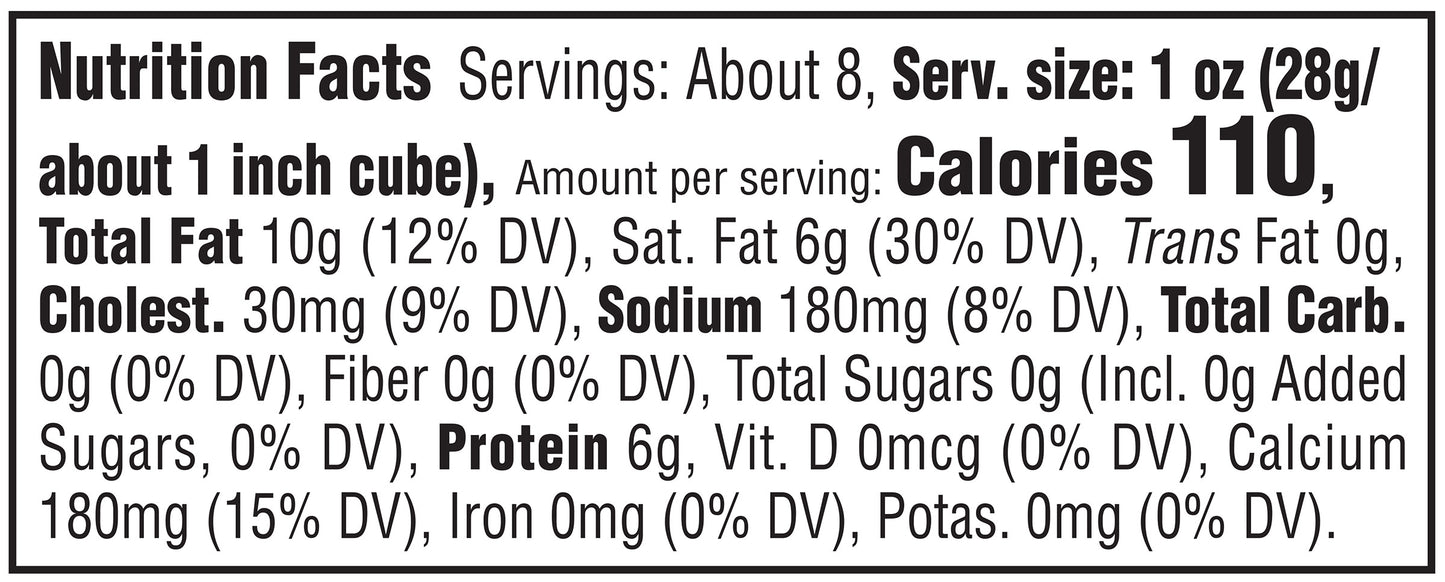 Cracker Barrel Sharp Yellow Cheddar Cheese, 8 oz Block