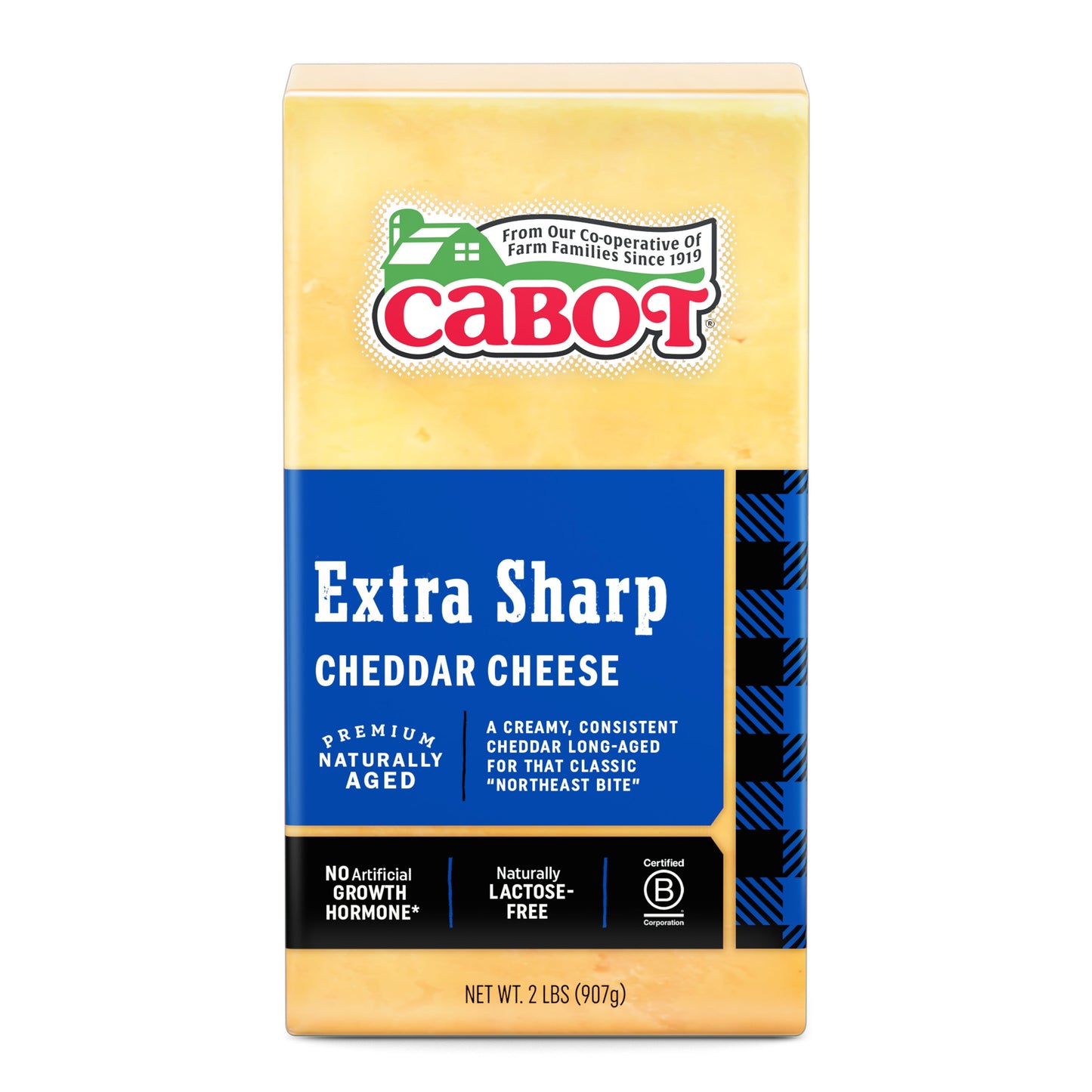 Cabot Extra Sharp Yellow Cheddar Cheese, 2 Lbs