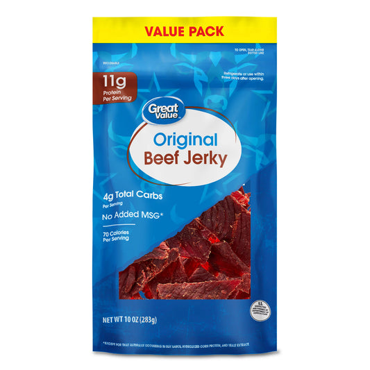 Great Value Original Beef Jerky Value Pack, 10 oz