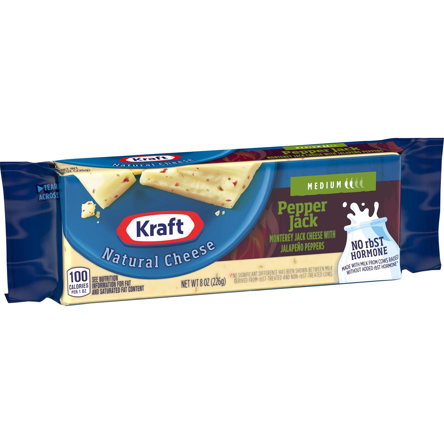 Kraft Pepper Jack Medium Cheese, 8 oz Block