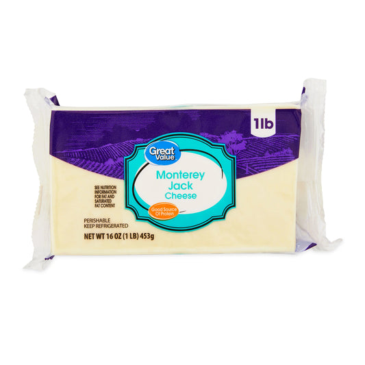 Great Value Monterey Jack Cheese, 16 oz