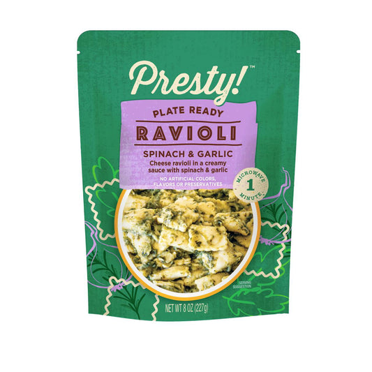 RAVIOLI SPINACH & GARLIC - Microwavable Pouch