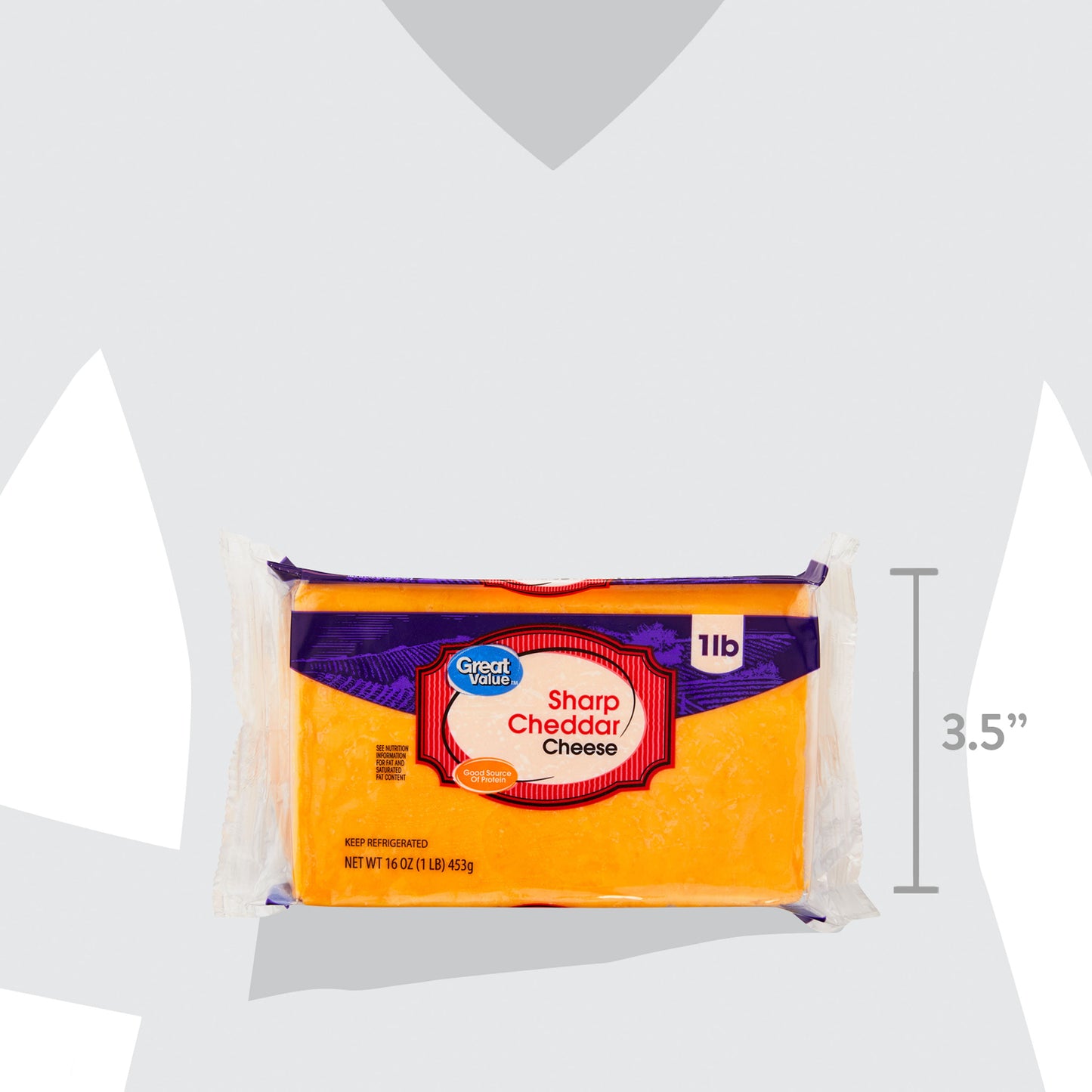 Great Value Sharp Cheddar Cheese, 16 oz