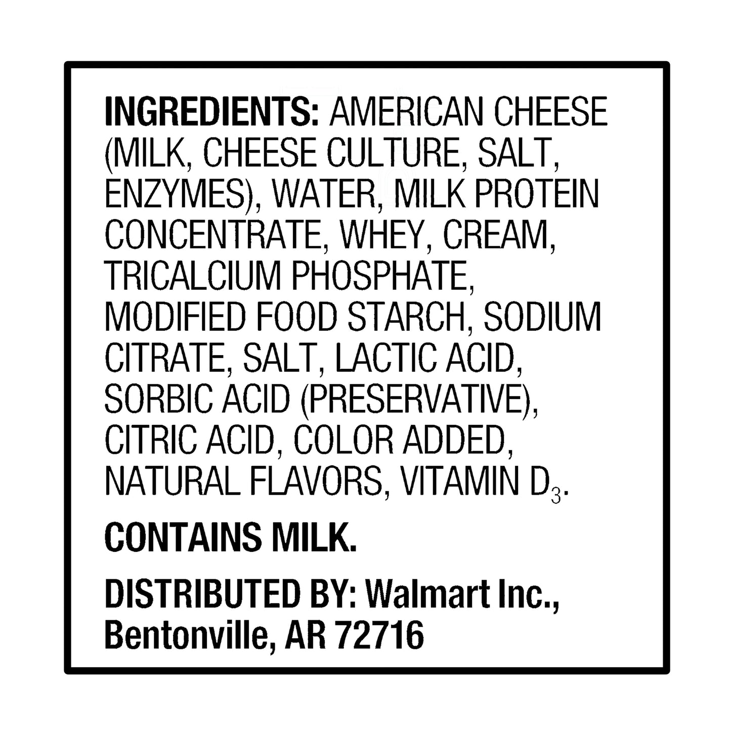 Great Value Singles American Pasteurized Prepared Cheese Product, 24 oz, 32 Count