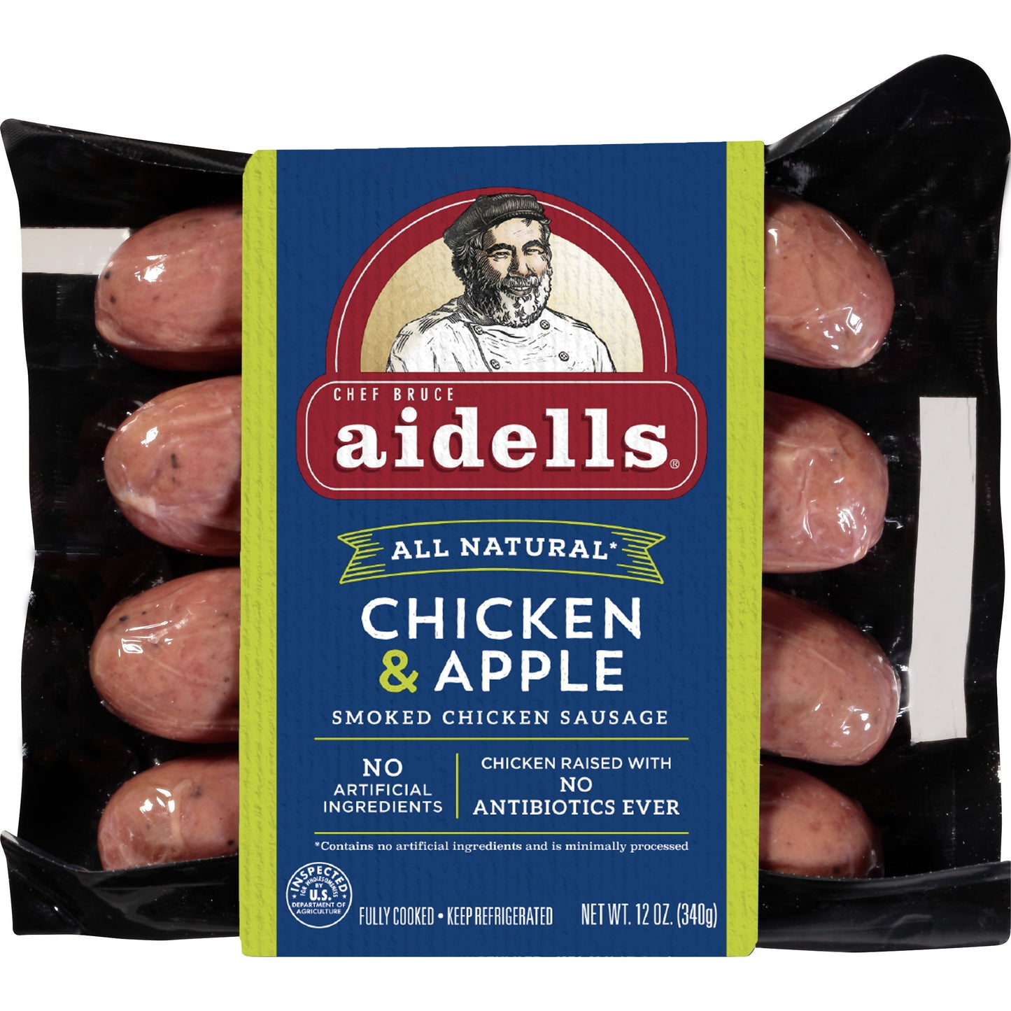 Aidells Chicken & Apple Smoked Chicken Sausage Links, 12 oz, 4 Ct