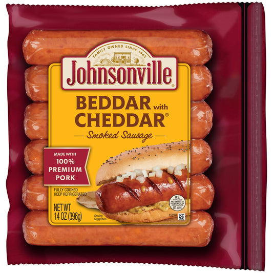 Johnsonville Beddar with Cheddar Smoked Sausage, 6 Ct, 14 oz