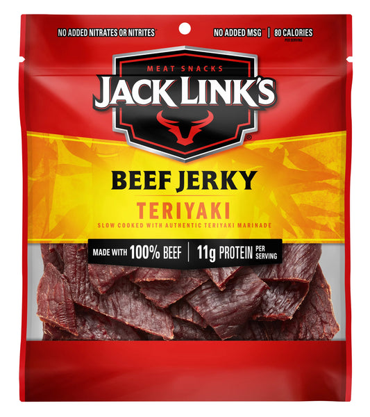 Jack Link’s Beef Jerky, Teriyaki, 100% Beef, 11g of Protein per Serving, 2.85 oz Bag