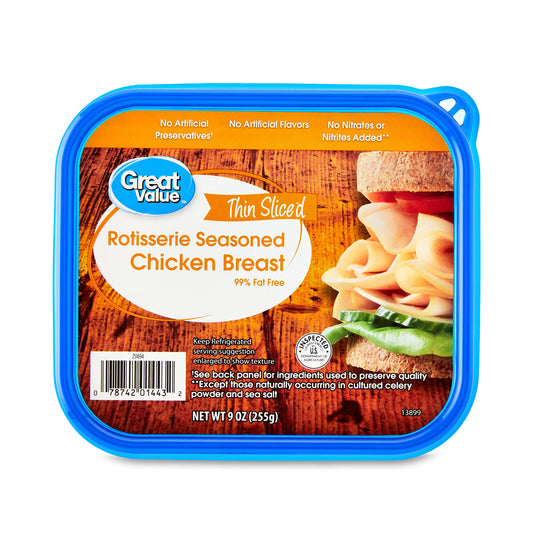 Great Value Seasoned Chicken Breast Lunchmeat 9 Ounces