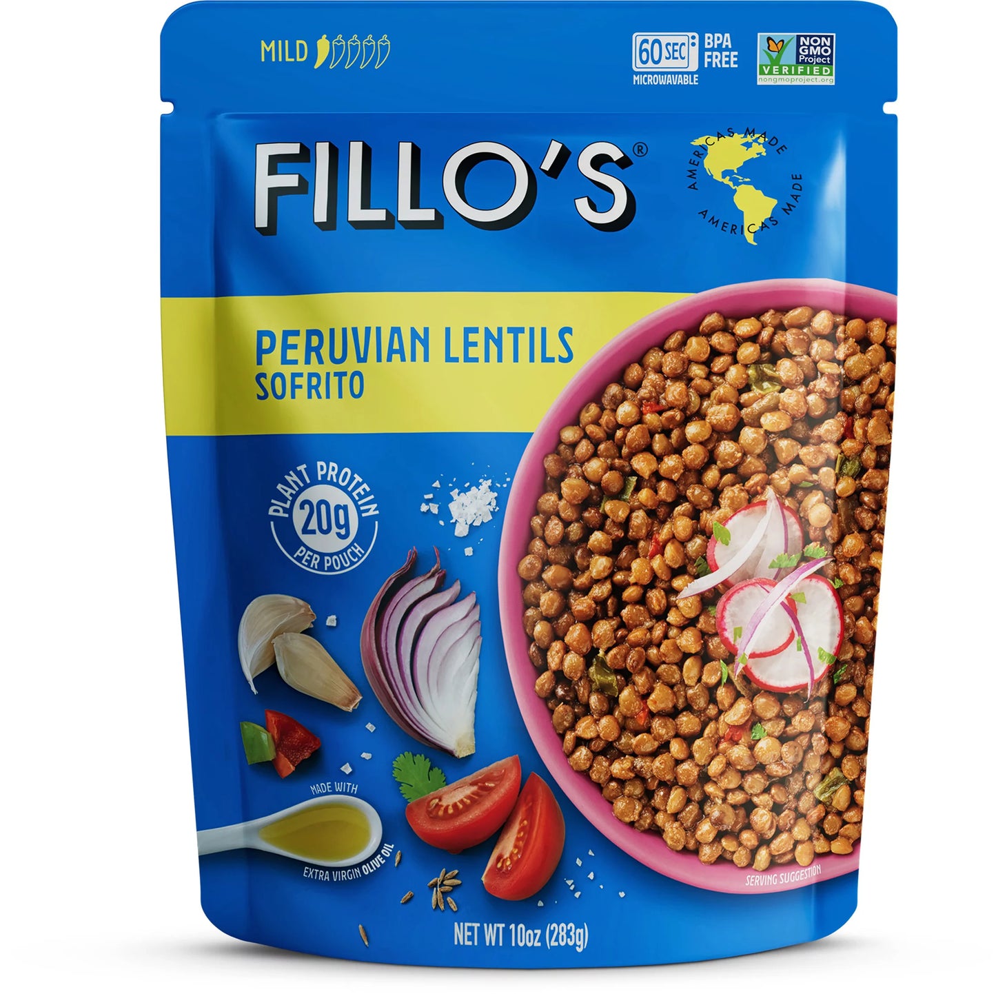 FILLO'S Peruvian Lentils - Single Pouch, 10 oz