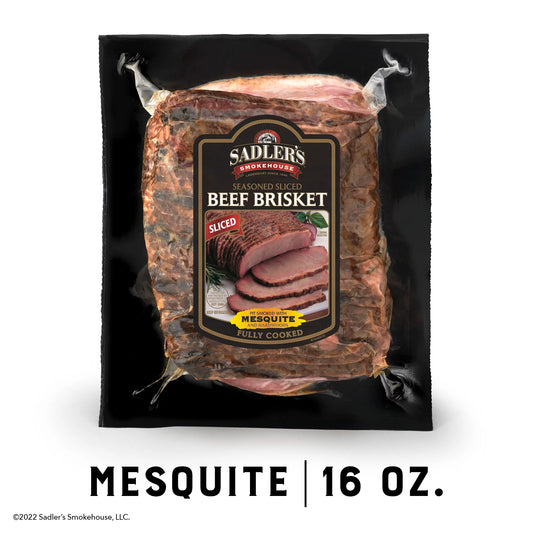 Sadler's Smokehouse Mesquite Smoked Sliced Beef Brisket, 1.0 - 1.6 lb Pack