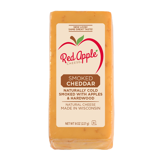 Red Apple Cheese Apple Smoked Cheddar Cheese, 8oz Bar