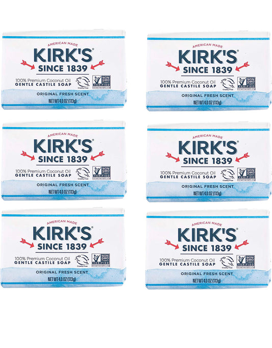 Kirks Castile Bar Soap 6 pack