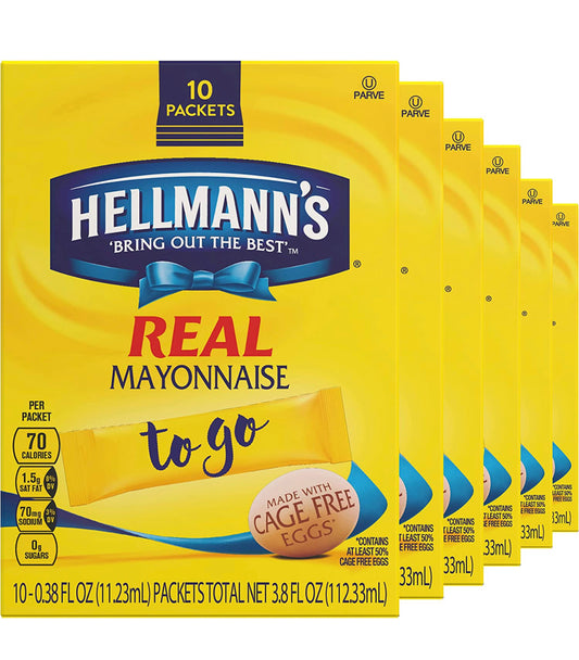 Mayonnaise packets 10 count pack of 6