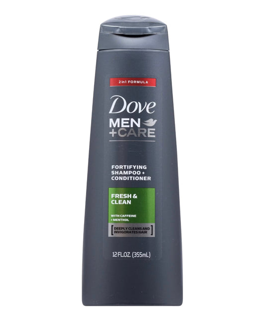 Dove Men+Care Fresh & Clean Shampoo & Conditioner, 12 oz.