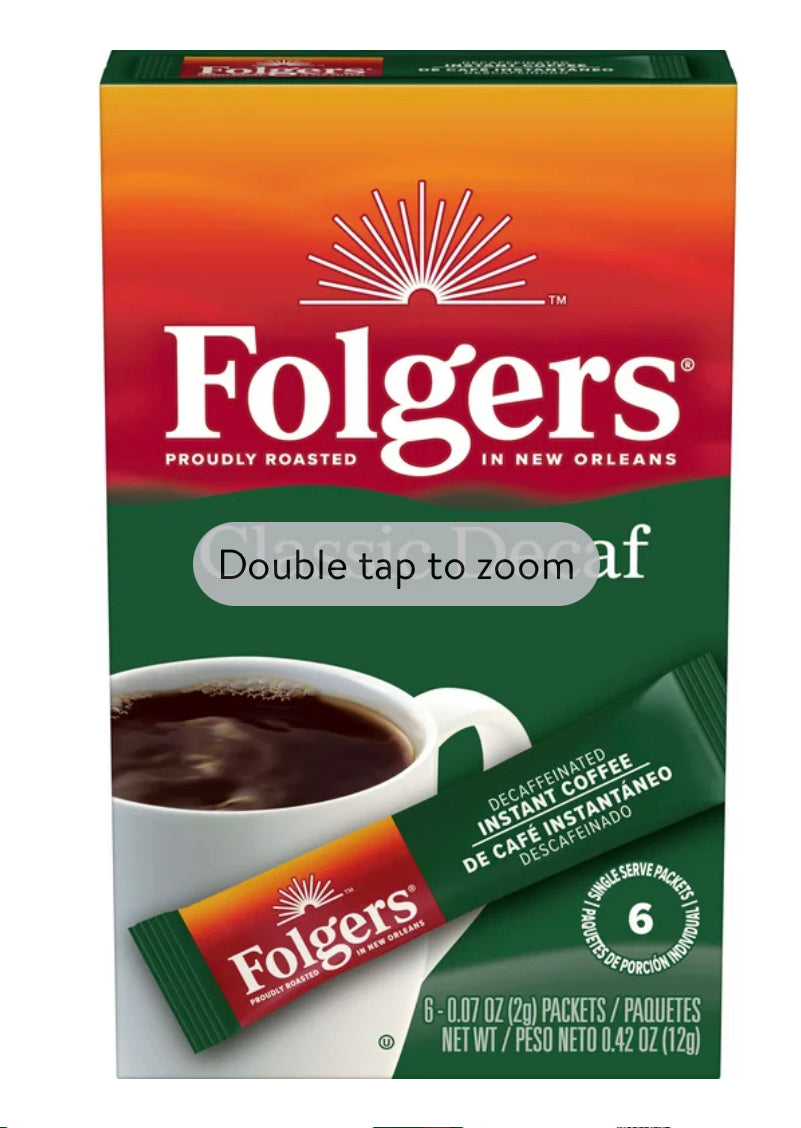 Folgers Classic Decaf Packets, 6 Count