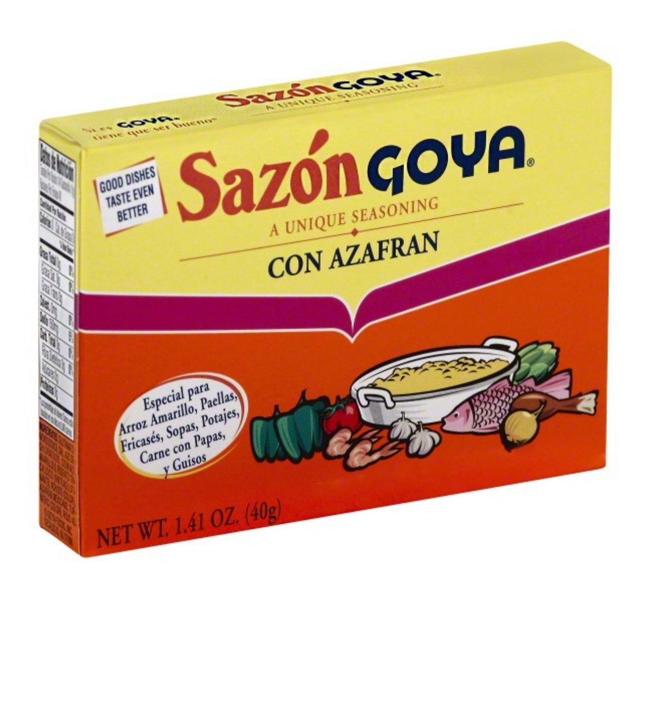 GOYA Sazon Azafran Seasoning 1.41 Oz.