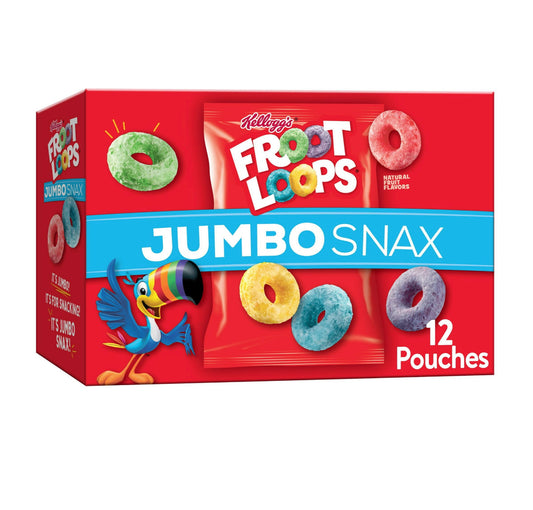 Kellogg's Froot Loops Jumbo Snax Original Cereal Snacks