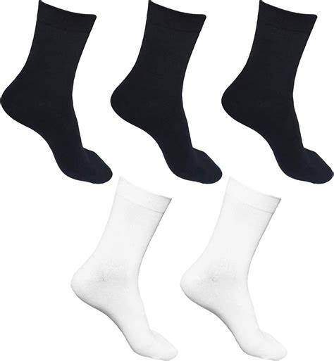 Men's Cotton Crew Socks 5 Pairs