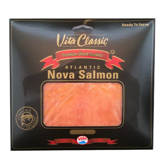 Vita Classic Sliced Smoked Nova Salmon, 4 oz, 2 Count