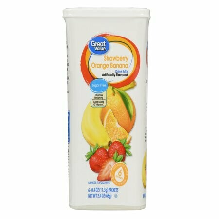 Drink Mix 6ct - (add to 2qt water) Strawberry Orange Banana