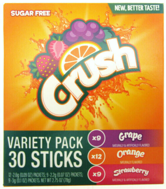 Crush - sugar free (add to 16.9oz water) Variety Pack 30ct