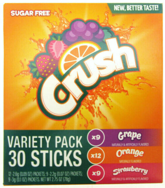 Crush - sugar free (add to 16.9oz water) Variety Pack 30ct