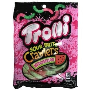 Trolli Peg Bags Sour Brite Crawlers Watermelon