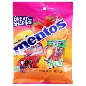 Peg Bags Mentos Fruit 23ct