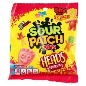 Sour Patch Kids Peg Bags Heads