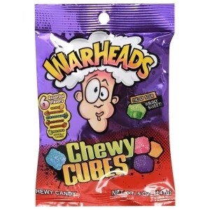 Peg Bags Warheads Chewy Cubes