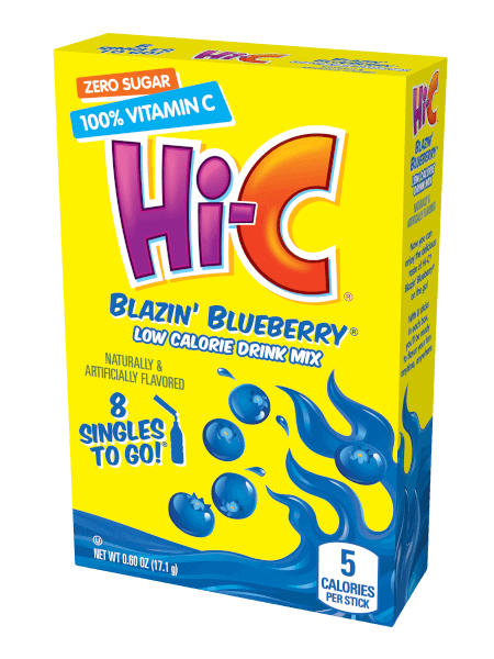 Hi-C Singles-to-Go (add to 16.9oz water) Blazin' Blueberry