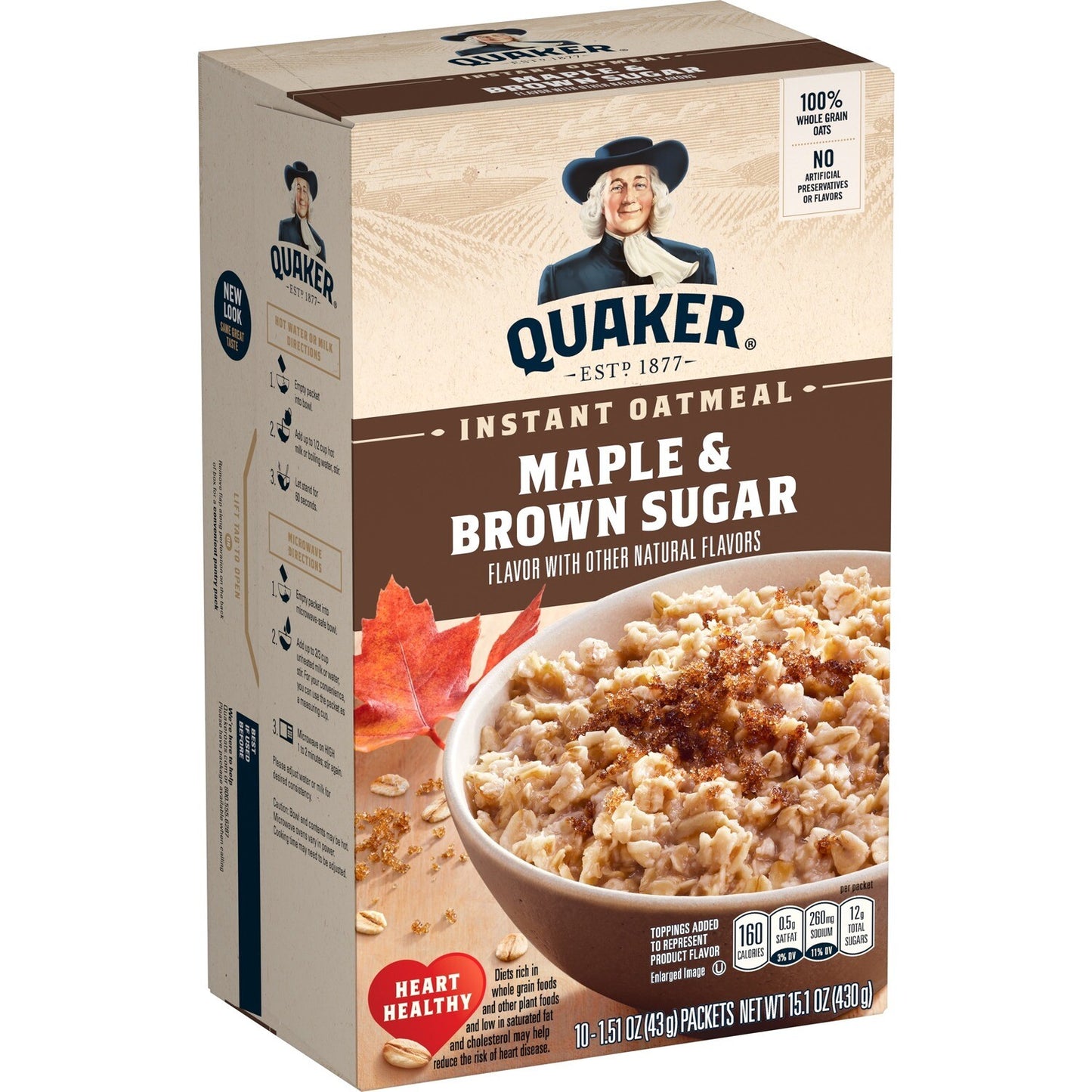 Quaker Instant Oatmeal Maple & Brown Sugar 8ct