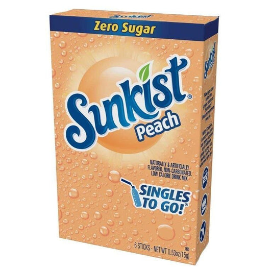 Sunkist Singles to Go! 6ct (add to 16.9oz water) Peach