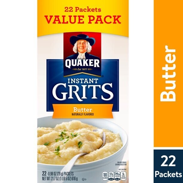 Quaker Instant Grits 22ct - Butter