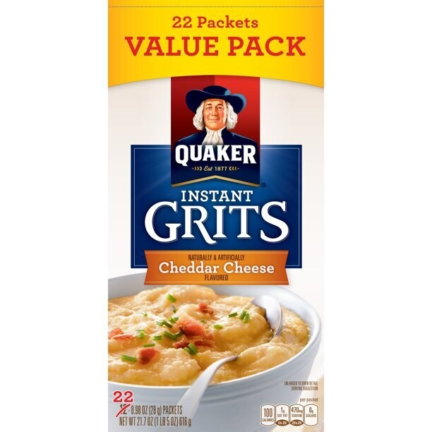 Quaker Instant Grits 22ct - Cheddar Cheese